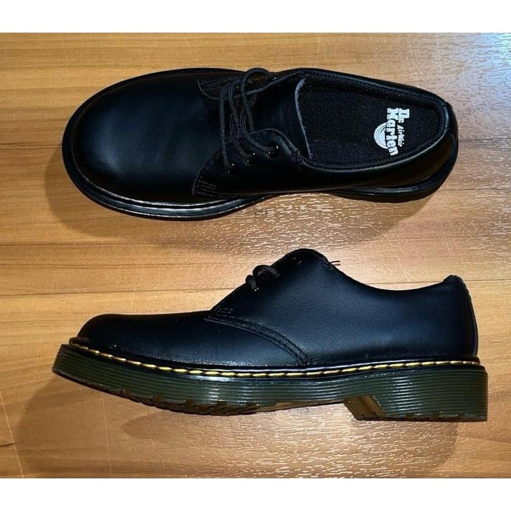 Kids NWOT Dr. Martens 1461 Smooth Black Leather Lace Up Oxford Shoes